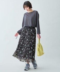 ANY アートドットプリントスカート