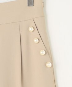 Feroux 【古畑星夏さん着用】パールポイントハイウエストセミワイド パンツ