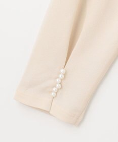 自由区 【洗える】ビンテージパールタートルネック カットソー