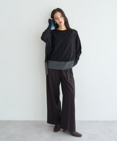 YECCA VECCA 金釦アクセントベルトワイドパンツ