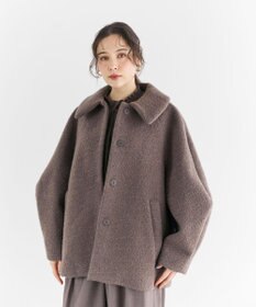 #Newans 【昨年即完売コート新色追加！】プードルコクーンコート モカブラウン