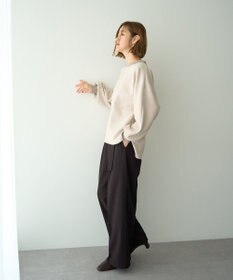 YECCA VECCA フェイクスエードデザインステッチプルオーバー