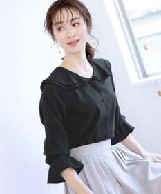 Tiaclasse L 【洗える】フレアカラーブラウス