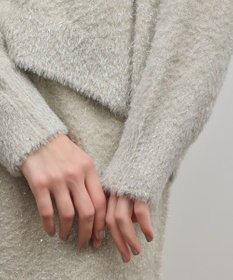 GRACE CONTINENTAL ラメフェザーニットトップ