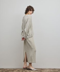 GRACE CONTINENTAL ラメフェザーニットトップ