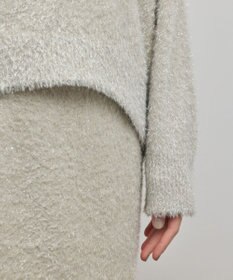 GRACE CONTINENTAL ラメフェザーニットトップ