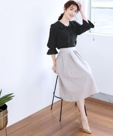 Tiaclasse L 【洗える】フレアカラーブラウス