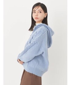 earth music&ecology ケーブルニットパーカー