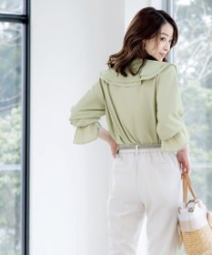 Tiaclasse L 【洗える】フレアカラーブラウス