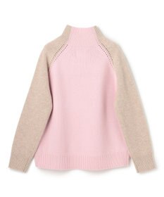 BEIGE， RULE / ウールカシミヤバイカラーハイネックニット