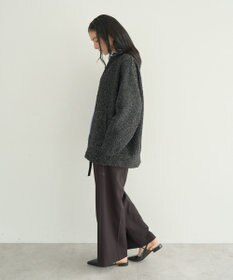 YECCA VECCA 金釦アクセントベルトワイドパンツ