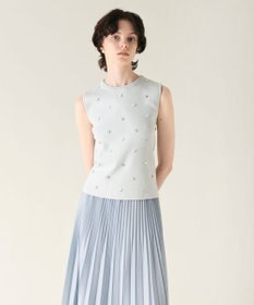 GRACE CONTINENTAL ビジューニットトップ