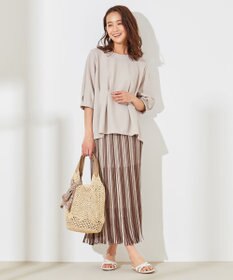 ANY SIS 【セットアップ可】シアーマルチカラーニット スカート