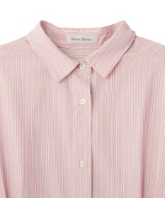 Green Parks イージーケア抜け衿ウエストタックシャツワンピース