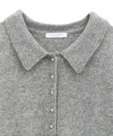 Green Parks 金釦ポロシャツニットワンピース