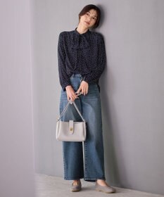 ANY L 【洗濯機可/ウエストゴム/ストレッチ】ワイドデニムパンツ