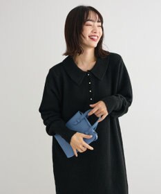 Green Parks 金釦ポロシャツニットワンピース