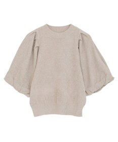 earth music&ecology ラメモールパフスリニットプルオーバー
