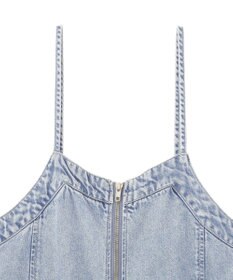earth music&ecology ダブルジップデニムキャミワンピース