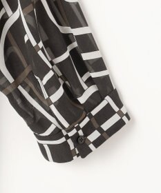 自由区 S ジオメトリックレトロプリント ワンピース