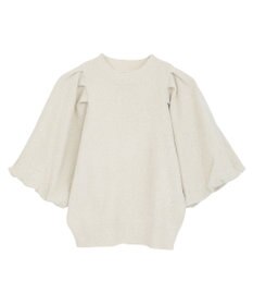 earth music&ecology ラメモールパフスリニットプルオーバー