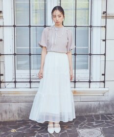 earth music&ecology ラメモールパフスリニットプルオーバー