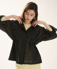 uncrave シアーオーガンジー ミリタリーブルゾン