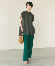 自由区 L 【WEB限定カラーあり/洗える/撥水加工】TRギャバ ストレートパンツ