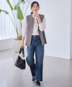 ANY L 【3SET】きちんと見え3点コーデセット（ブラウス＋ジレ＋パンツ）