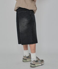 WEGO 【紐で調節可能】スーパーバギーデニムショーツ