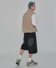 WEGO 【紐で調節可能】スーパーバギーデニムショーツ