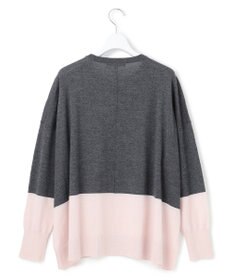 23区 S 【洗える】ウーステッドウール カラーブロック ニット