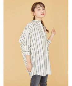 AMERICAN HOLIC ドビーストライプシャツチュニック