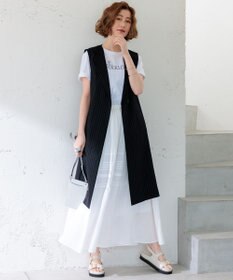 23区 S 【CLASSY.6月号掲載/洗える】リネンレーヨンストレッチ ジレ