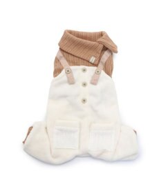 PET PARADISE 犬 服 つなぎ パンツ  【小型犬】 ニット ボア