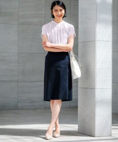 23区 S 【洗える】バックサテンアムンゼン パール釦 ブラウス