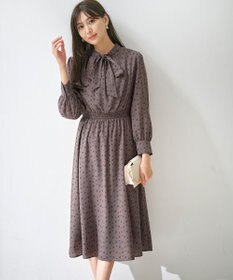 ANY SIS 【洗える】2WAYボウプリント ワンピース