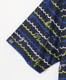 23区GOLF 【MEN】【吸水速乾・UVケア】ウェーブロゴプリント 半袖シャツ