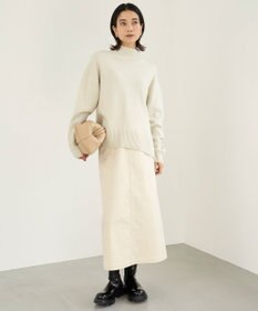 UNFILO ストレッチコーデュロイ Iラインスカート