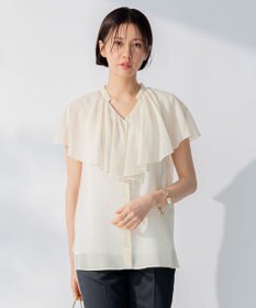 自由区 【洗える・XSサイズあり】キュプラコットンブロード ブラウス