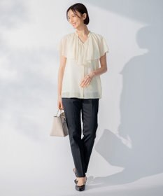 自由区 【洗える・XSサイズあり】キュプラコットンブロード ブラウス