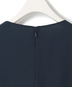 ICB 【洗える】ソフトジョーゼット　ランダムタックブラウス