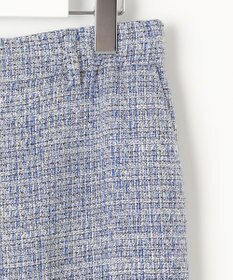 自由区 【セットアップ対応・洗える】ライトミックスツイードワイドストレート パンツ