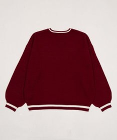 WEGO VネックグラフィックニットBIGプルオーバー