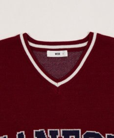 WEGO VネックグラフィックニットBIGプルオーバー