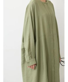 AMERICAN HOLIC 接触冷感バンドカラー切替シャツワンピース