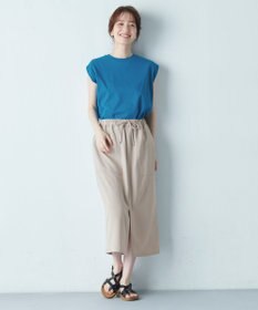 ANY 【接触冷感/UVケア】ビューティベーシックノースリーブタックTシャツ