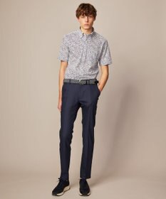 JOSEPH ABBOUD 【吸水速乾/イージーケア】シャンブレープリント ジャージ シャツ