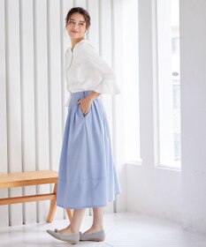 Tiaclasse 【洗える】ハートネックフレア袖ブラウス