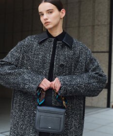 BEIGE， ROBY / フェイクレザーツイードコート